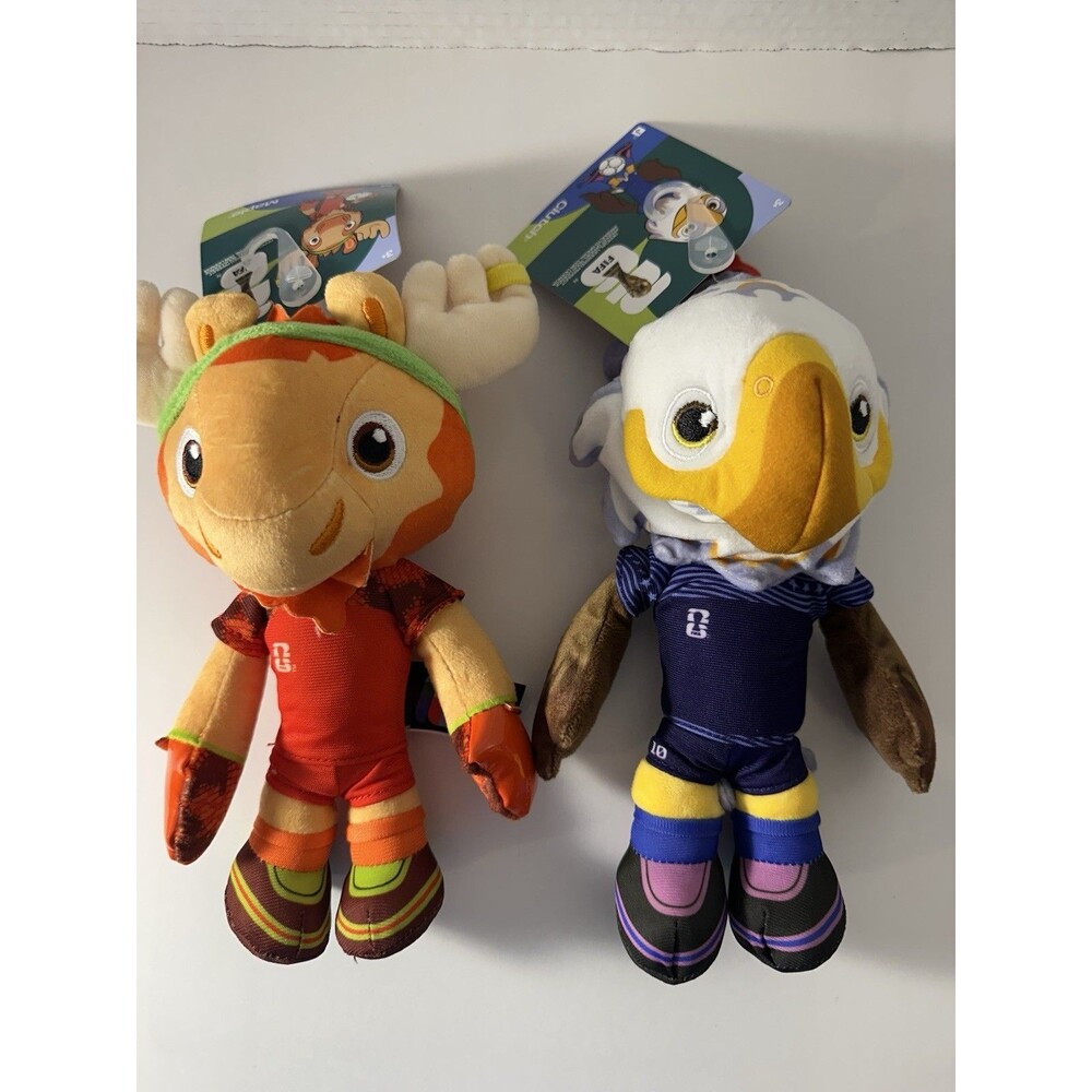FIFA World Cup 2026 Official Mascots Plush Canada Maple USA Clutch 8 Inches NWT